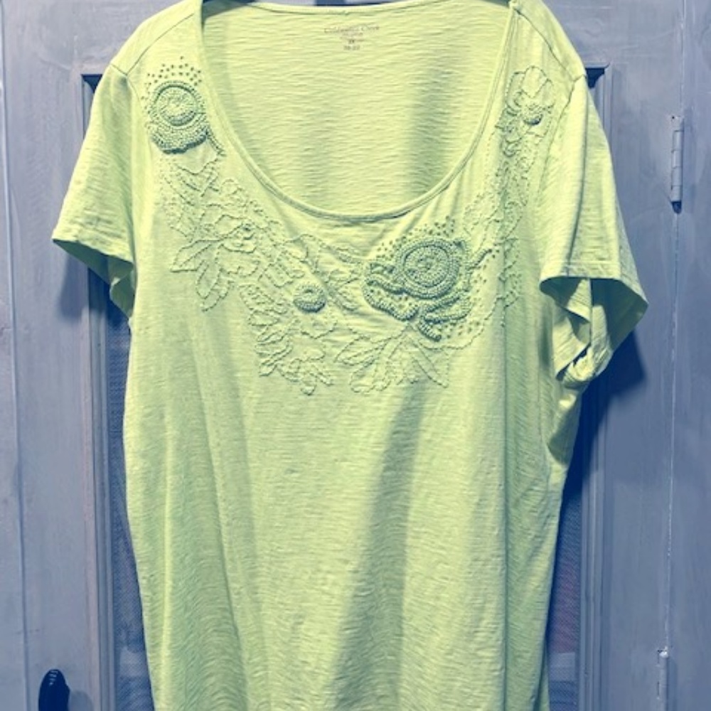 Coldwater Creek Embroidered Tee